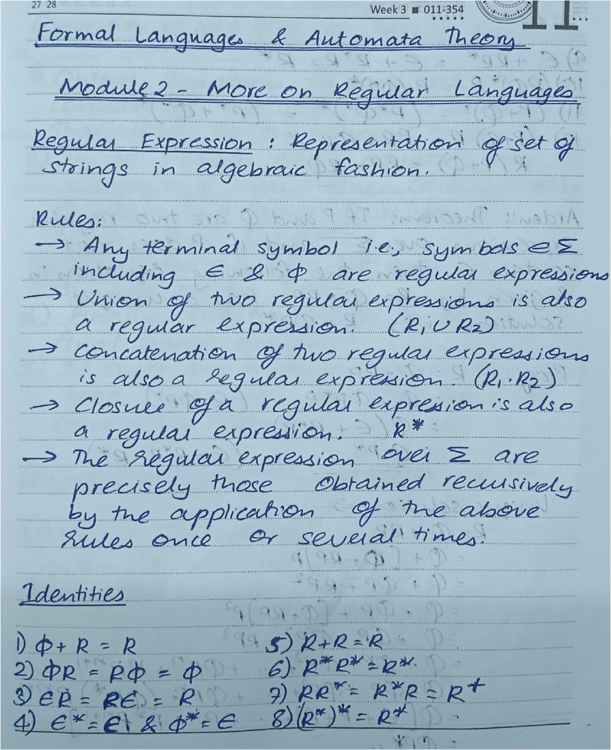 Week 3 & 4: Formal Languages & Automata Theory (FLAT Mod 2) - Studocu