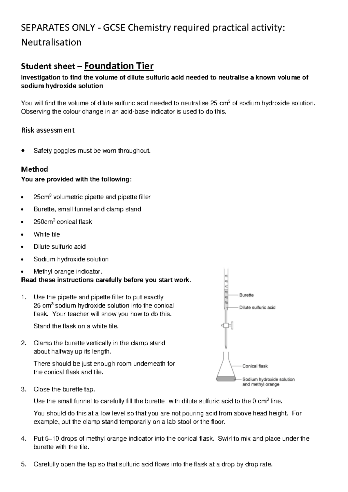 Neutralisation - Hii - SEPARATES ONLY - GCSE Chemistry required ...