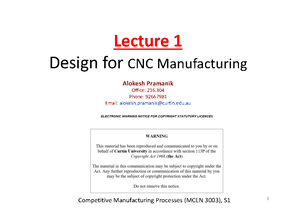 Lecture 6: Advanced Machining Processes (MCEN 3003) Overview and ...