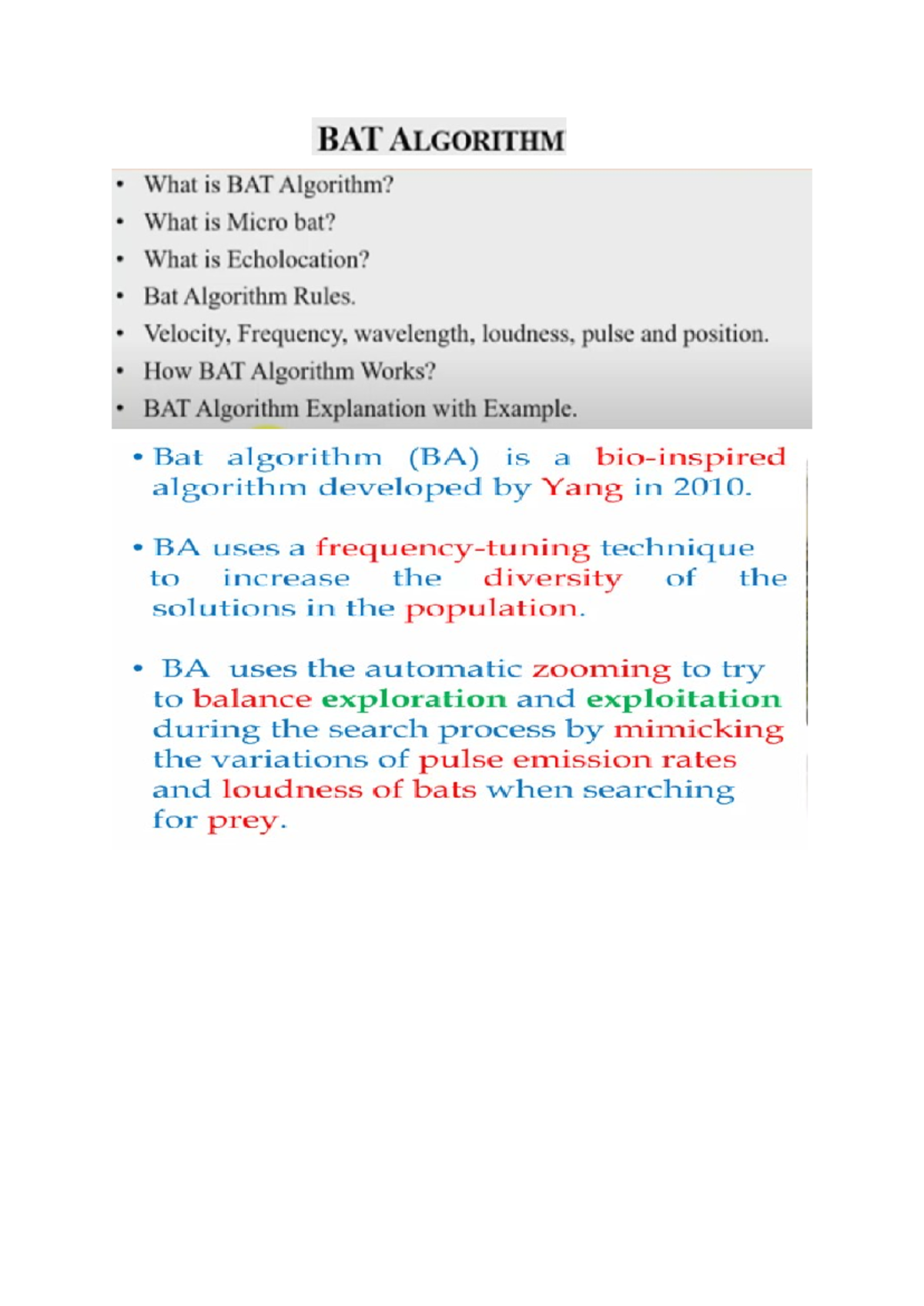 Bat - Summary Machine learning - Studocu