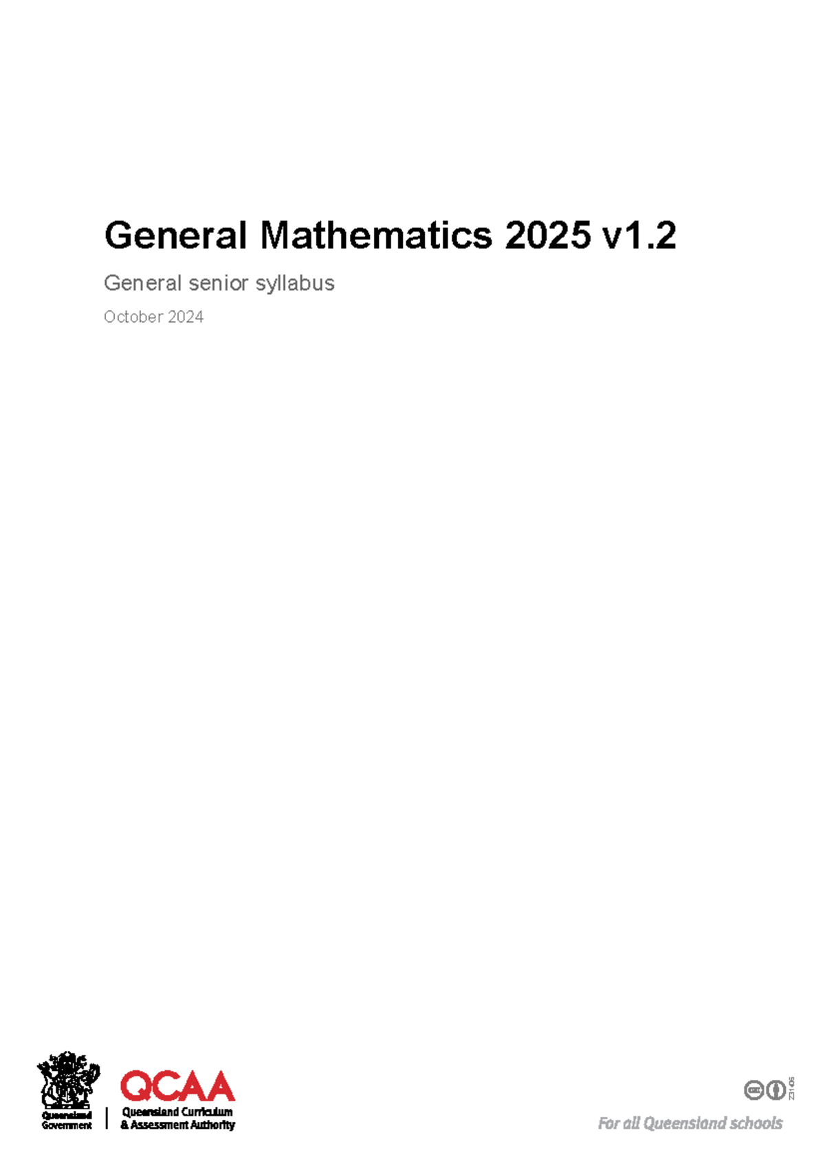 General Mathematics 2025 Syllabus Overview (Version 1.2) - Studocu