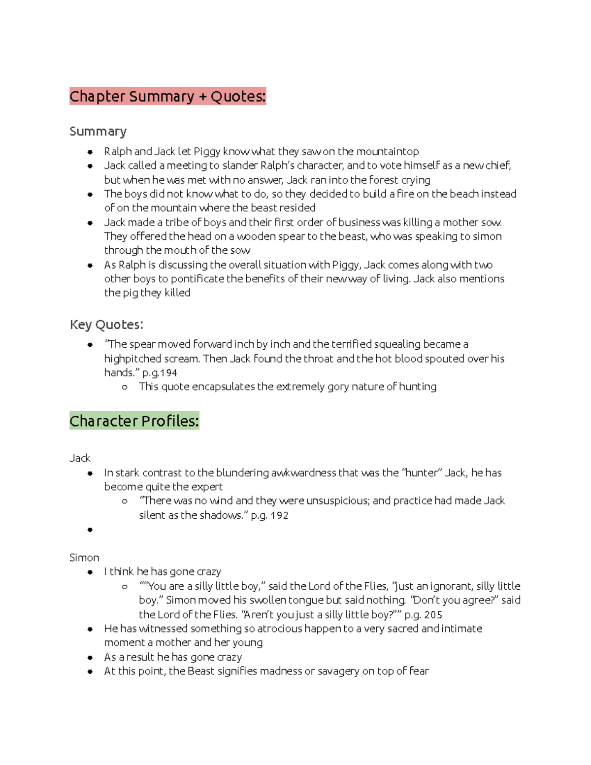 Chapter 8 Summary: Key Quotes and Character Analysis in "Lord of the ...