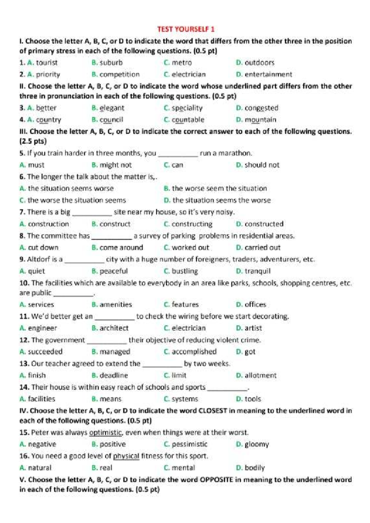 Midterm Test 1 - English Language Skills (TVINOJYG) - Studocu