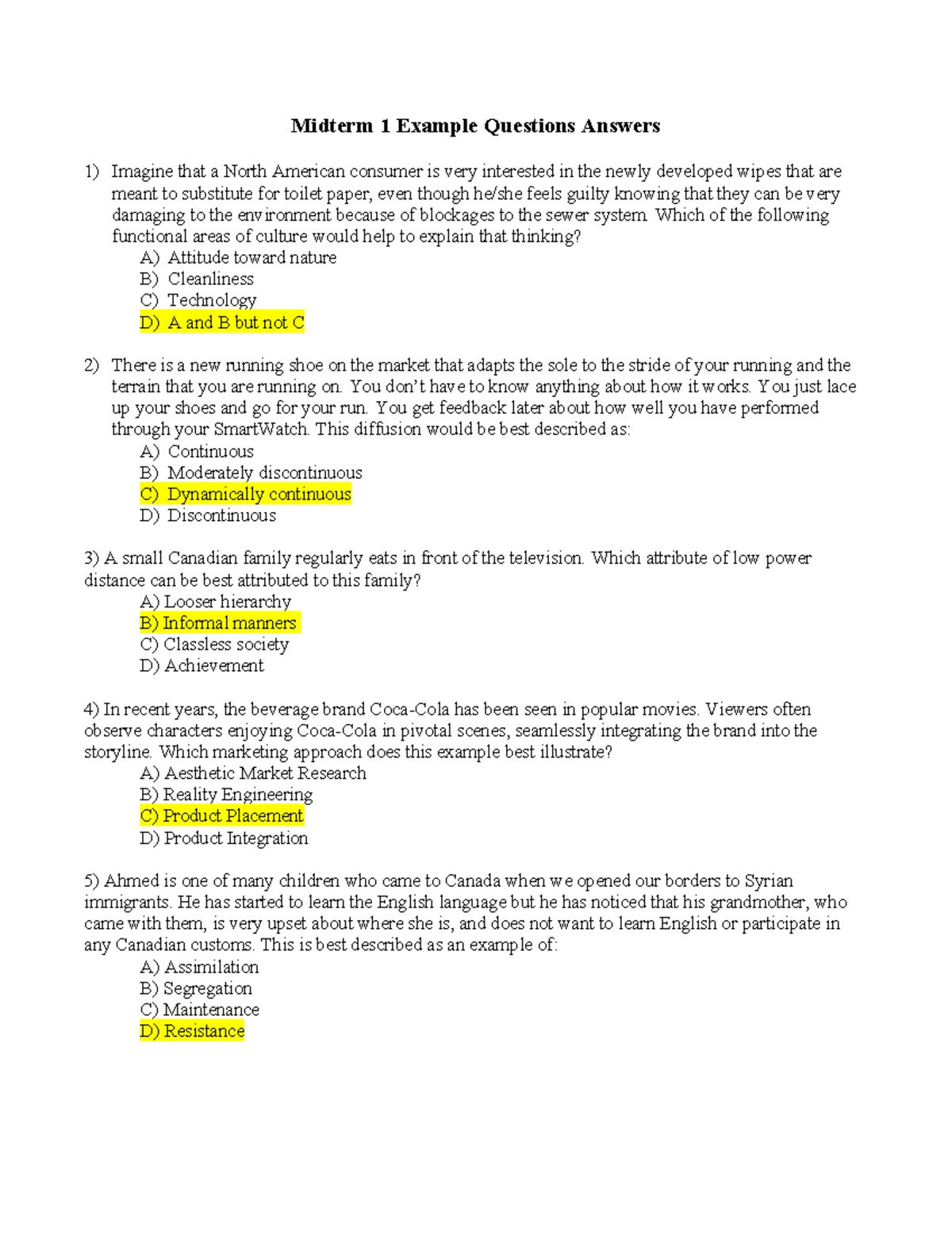 Midterm 1 Sample MC Questions & Short Answer Responses - Studocu