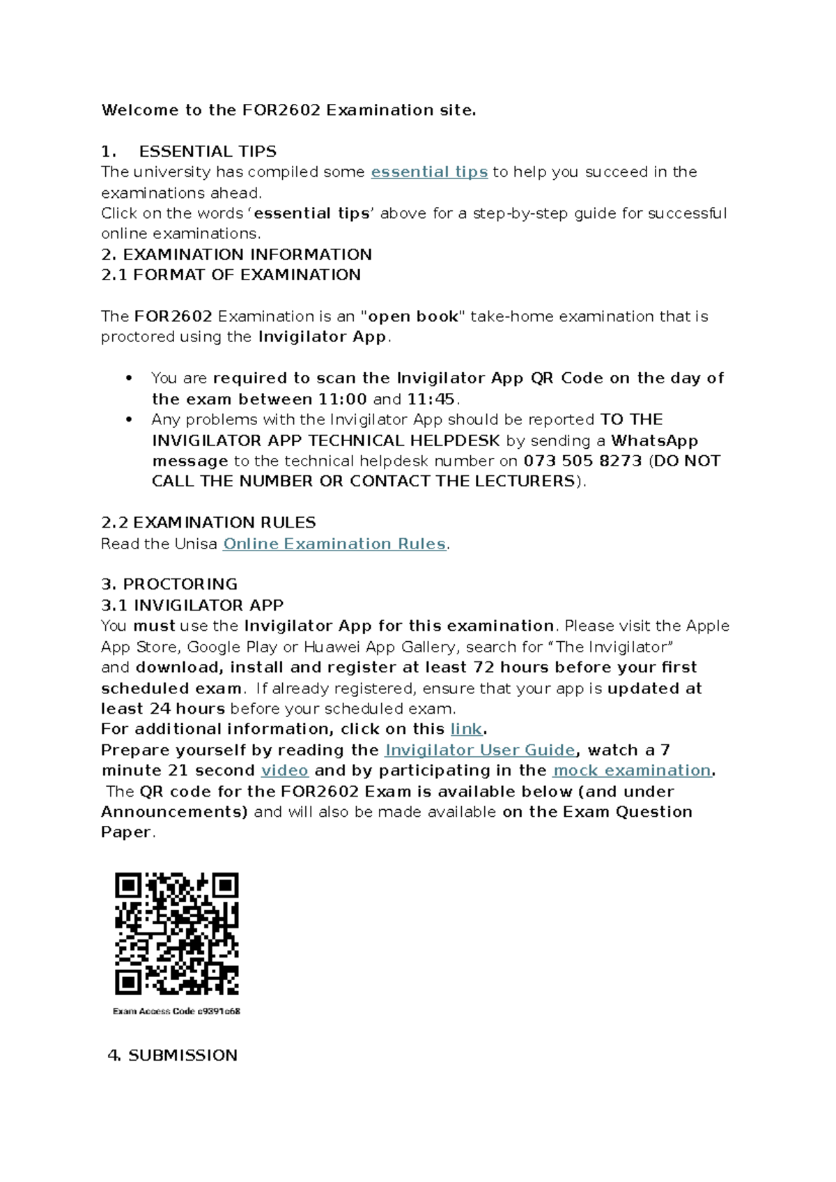 FOR2602 Final Exam: Essential Tips & Examination Guidelines - Studocu