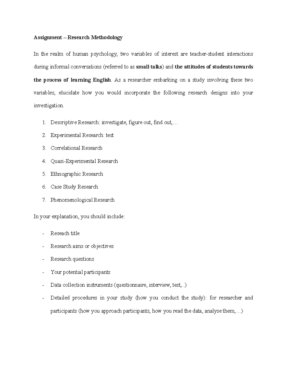 Assignment 20230925 - hi, i'm there - Assignment – Research Methodology ...