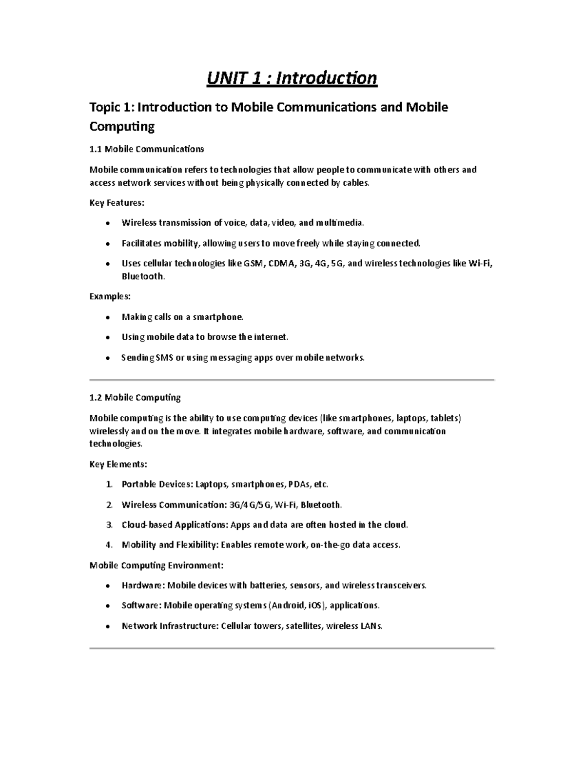 MC 6TH SEM Notes: Introduction to Mobile Communications & Computing ...