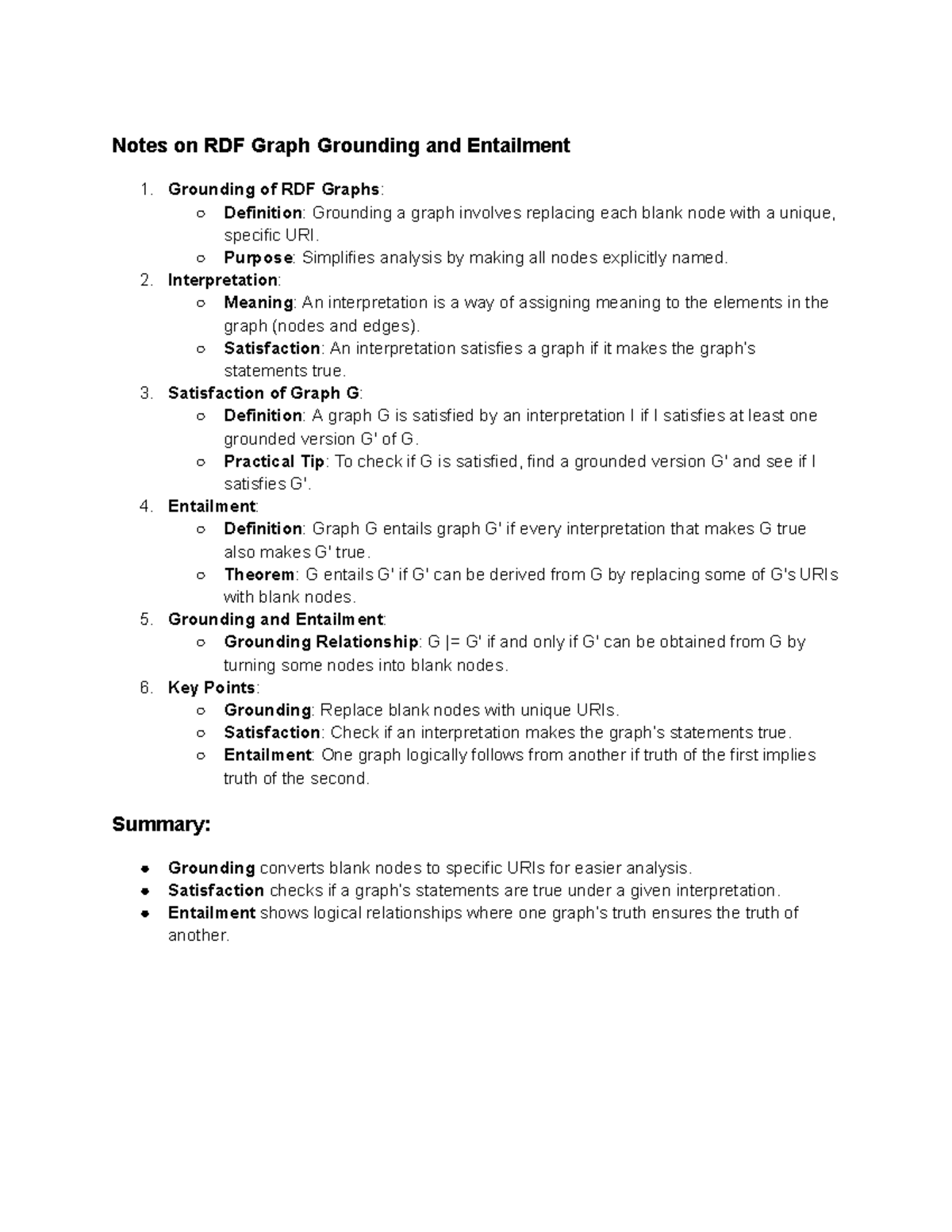 RDF Graph Grounding & Entailment Overview - Key Concepts and Tips ...