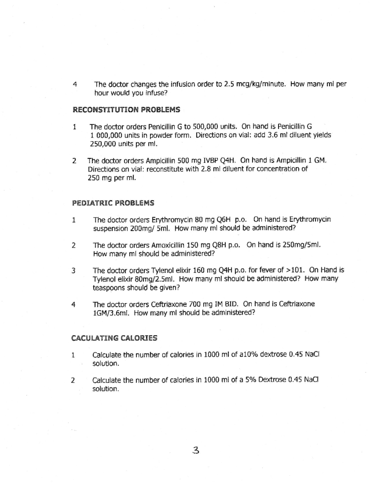 DOSAGE CALCULATIONS 2nd Page - Math Concepts for Medication ...