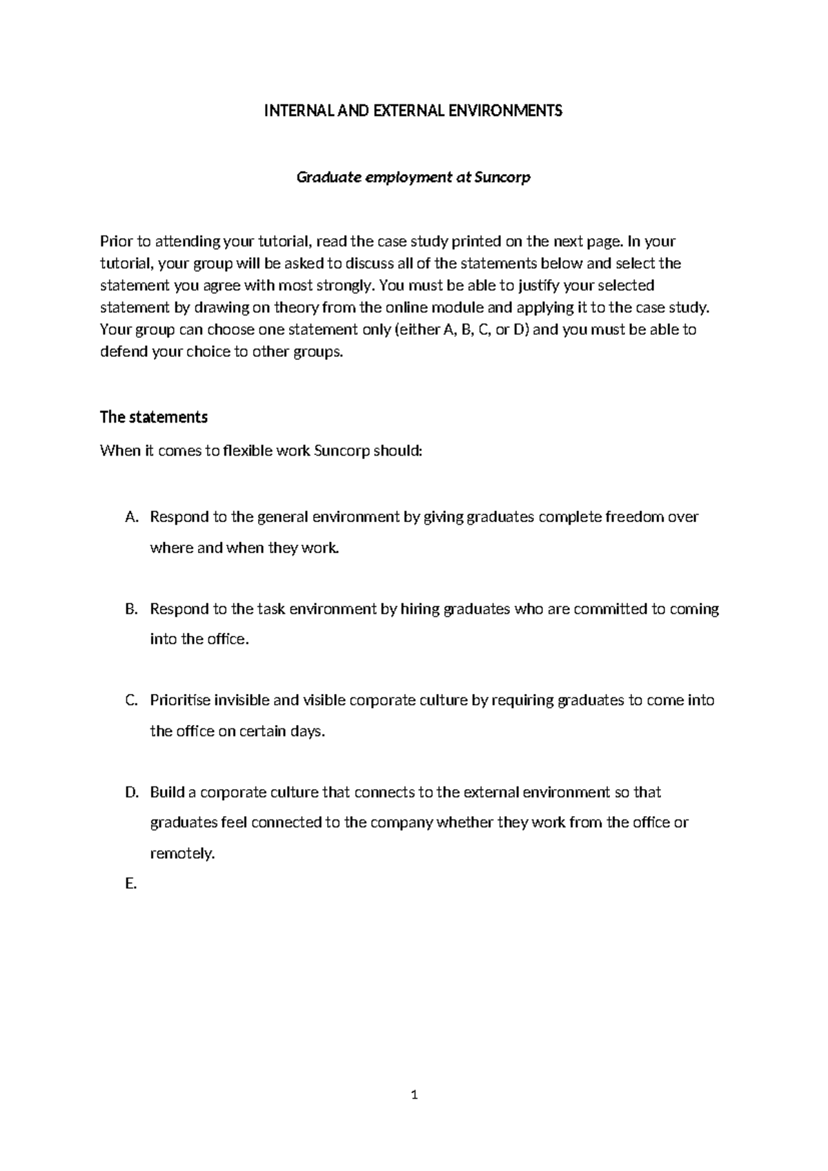 2025S2 Week 12 Tutorial 9: Suncorp's Graduate Employment Case Study ...