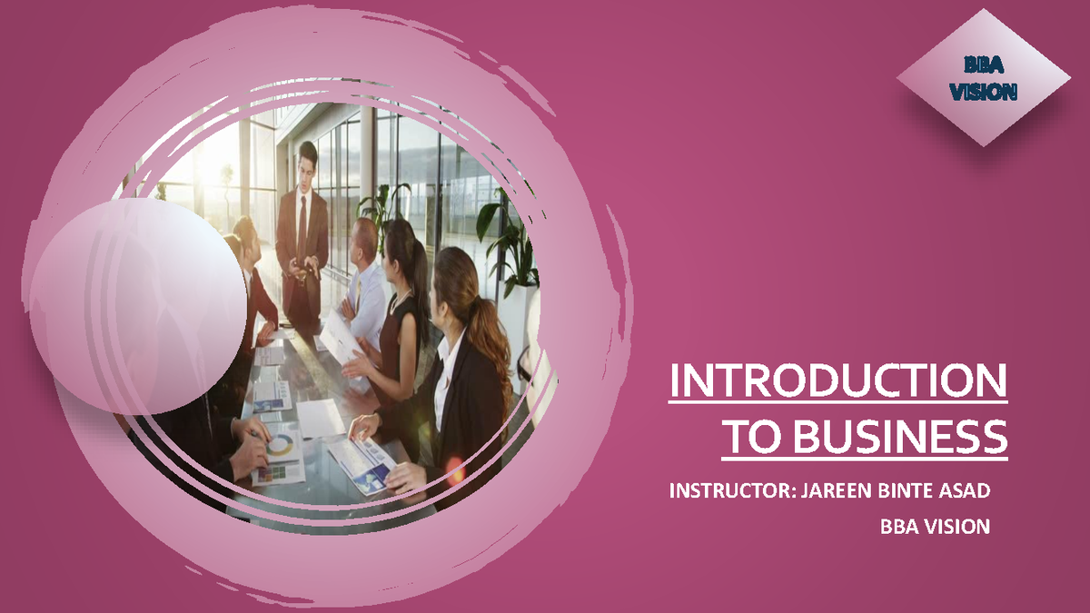 BBA101: Intro to Business - Chapter 1 Overview & Key Concepts - Studocu