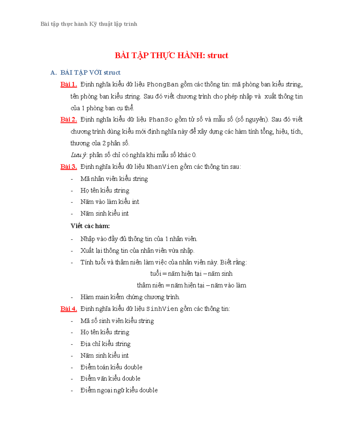[OU] MISY2501 Lab 1 - Struct Data Types and Programming Exercises - Studocu