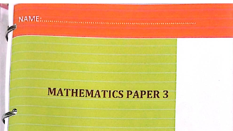 A-Level Mathematics Paper 3 Notes (CS 9709) - Studocu