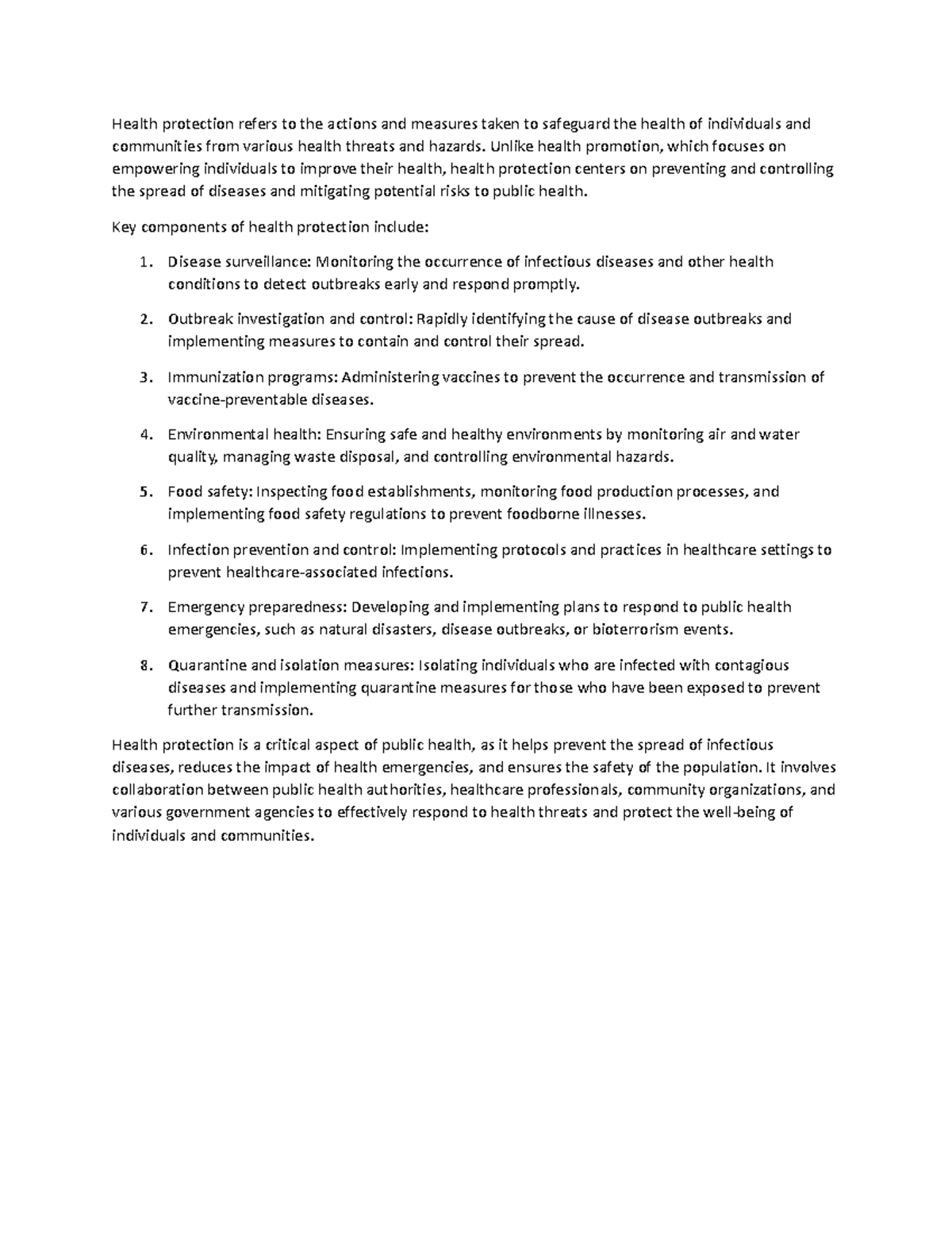 Health Protection Strategies: Safeguarding Public Health and Safety ...