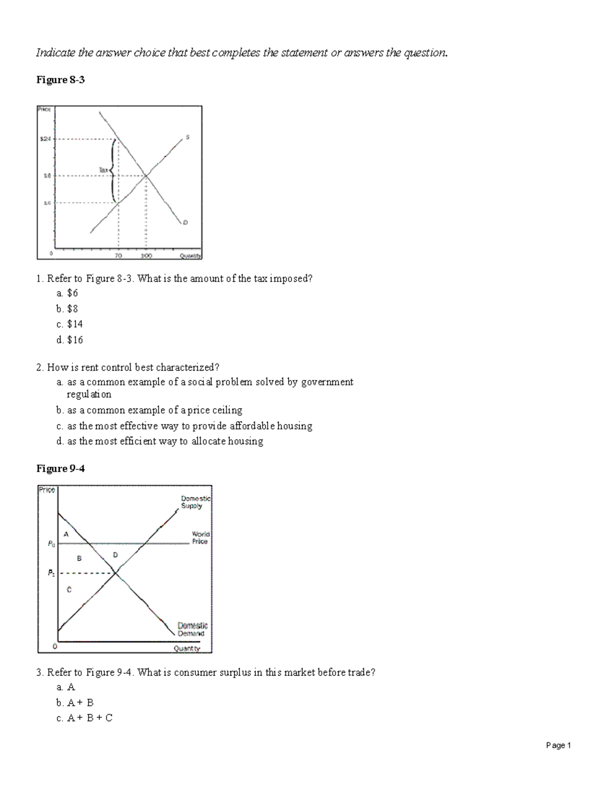 Final Exam December 2018: Economic Concepts & Applications - Studocu