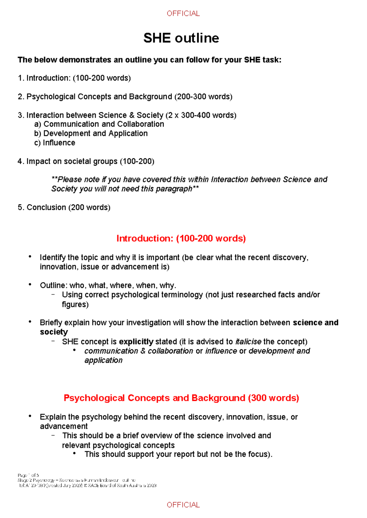 SHE A1204039 Outline: Interaction of Science and Society in Psychology ...