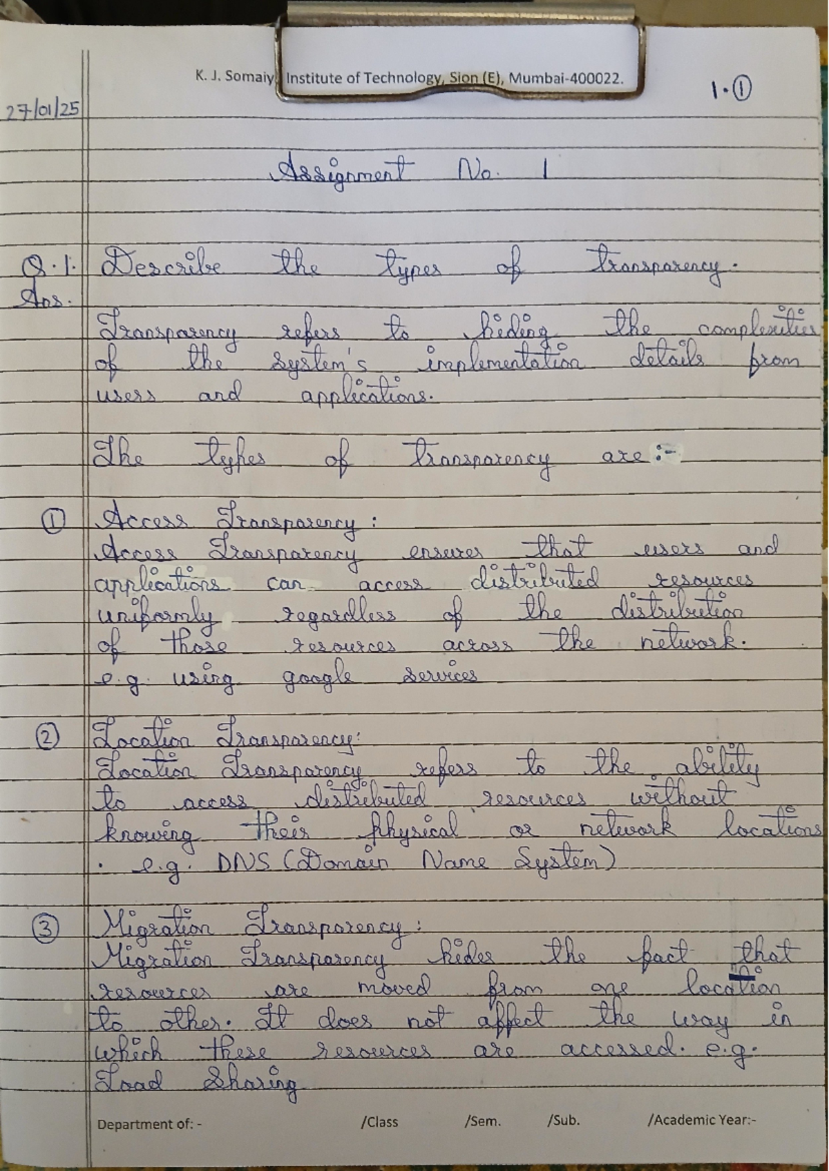 DC Assignment-1: Handwritten Notes on Distributed Computing ...