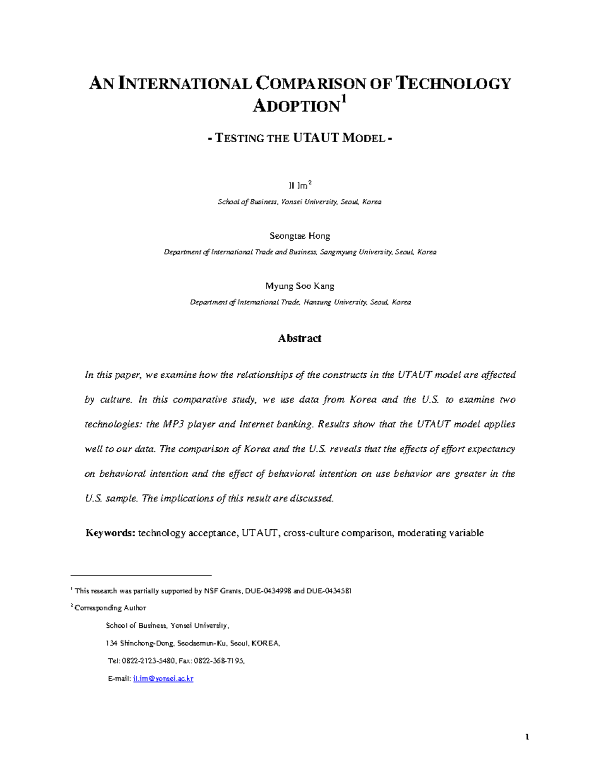YBRI ODI 2010-01 - A Comparative Study of Technology Adoption in Korea ...