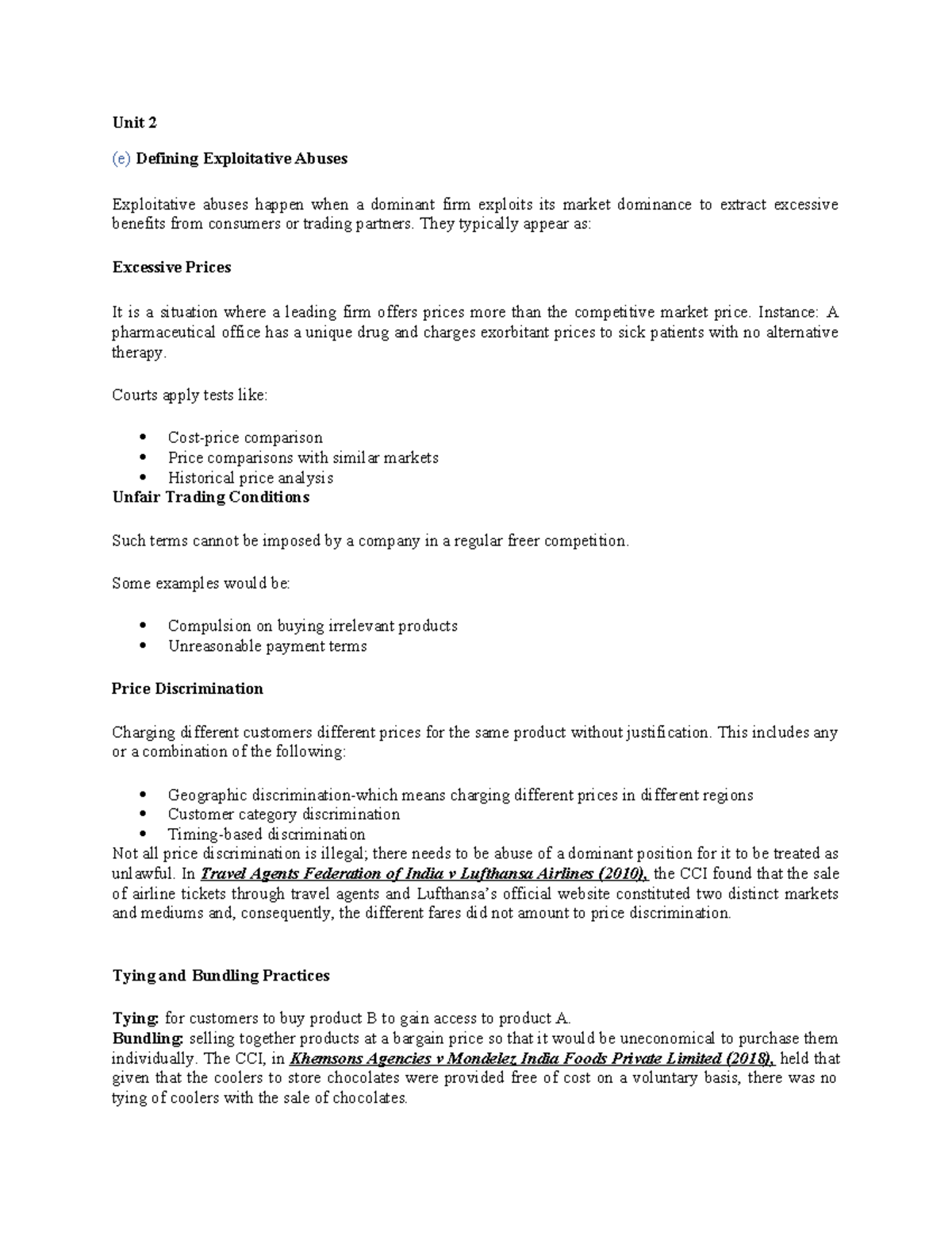Competition Law Notes: Understanding Exploitative and Exclusionary ...