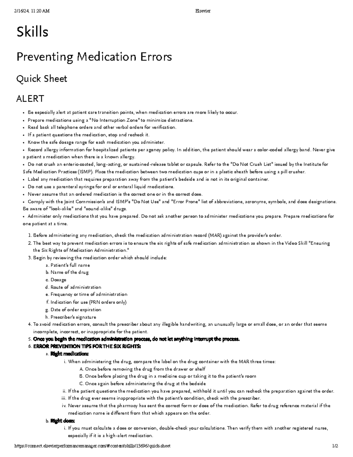 Medication Error Prevention Strategies: Quick Reference Guide - Studocu