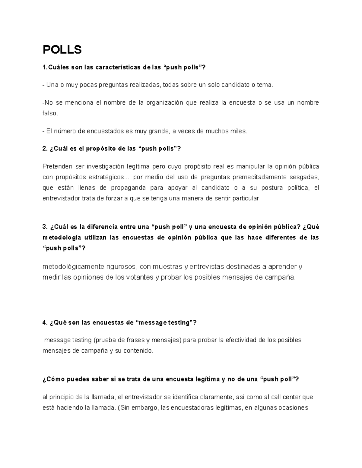 Que son las Push Polls - POLLS 1áles son las características de las ...