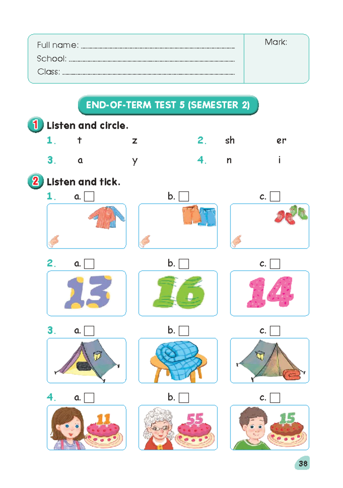 END-OF-TERM TEST 5 (SEMESTER 2) - Listening & Reading Activities - Studocu
