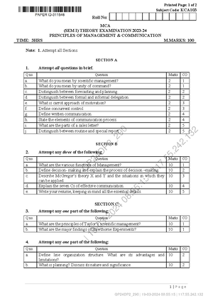 Problem Solving Using C KCA 102 - QP24DP2_ | 3/21/2024 8:55:21 AM | 117 ...