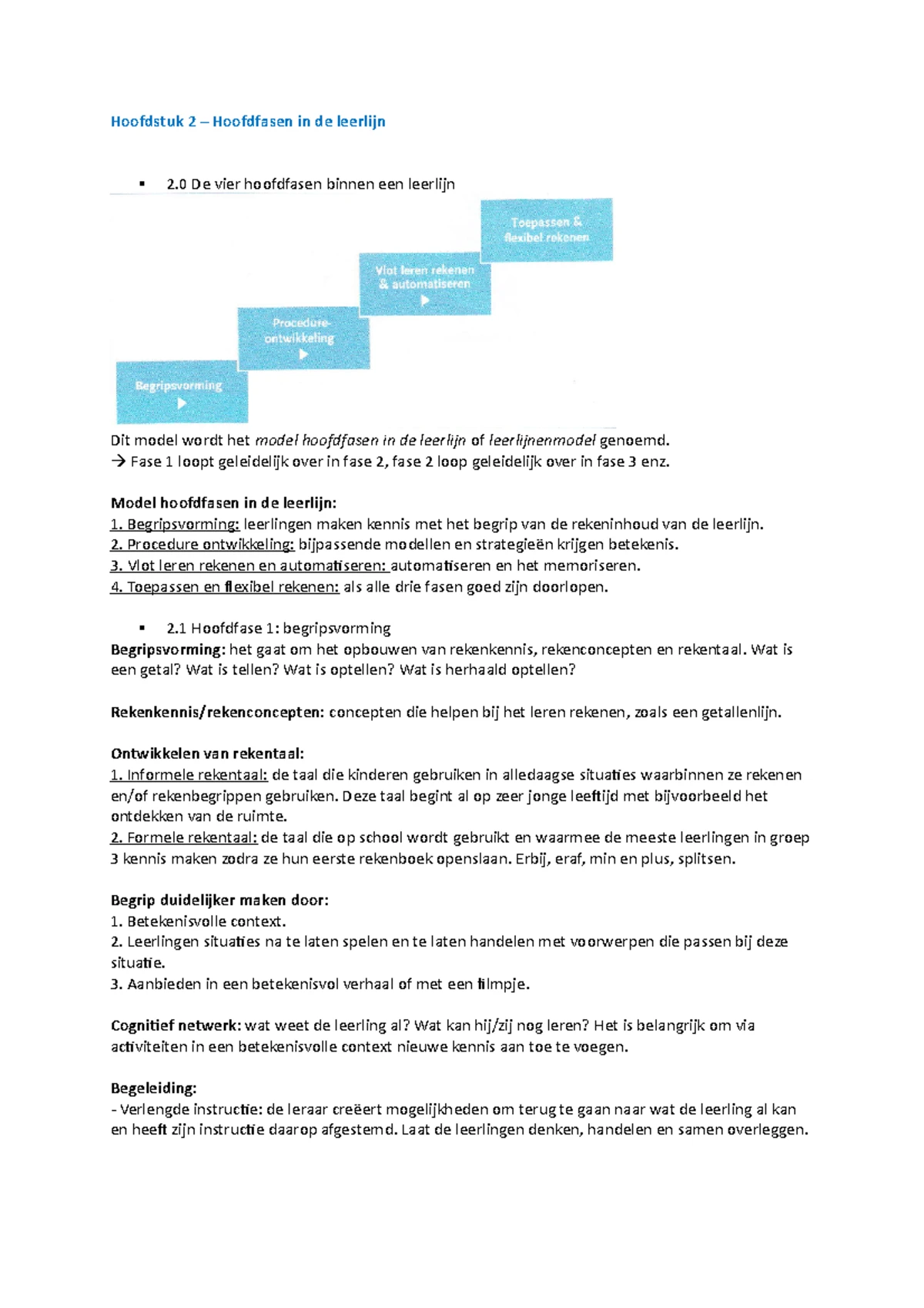 Hoofdstuk 2 - Leren rekenen - Hoofdstuk 2 – Hoofdfasen in de leerlijn 2 ...