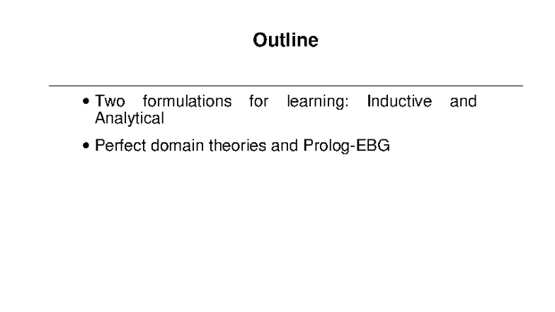 Ch11 - Analytical Formulations: Inductive & Perfect Domain Theories ...