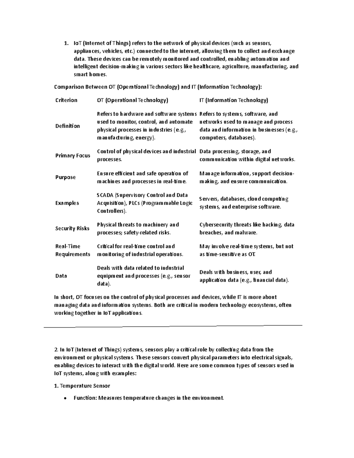 IoT 101: Comprehensive Notes on Internet of Things Concepts and ...