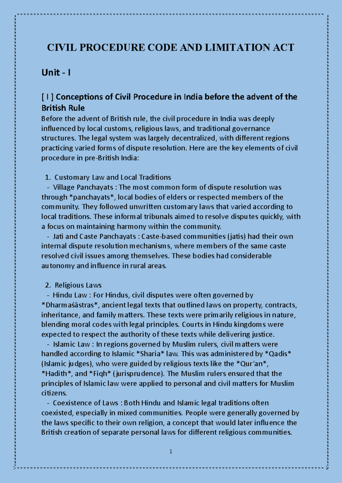 Civil Procedure CODE AND Limitation ACT - CIVIL PROCEDURE CODE AND ...