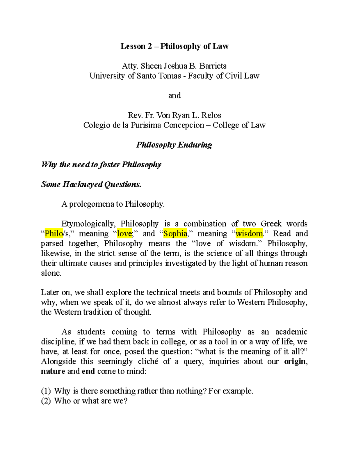 Lesson 2: Philosophy of Law (JD101) - Understanding Legal Foundations ...