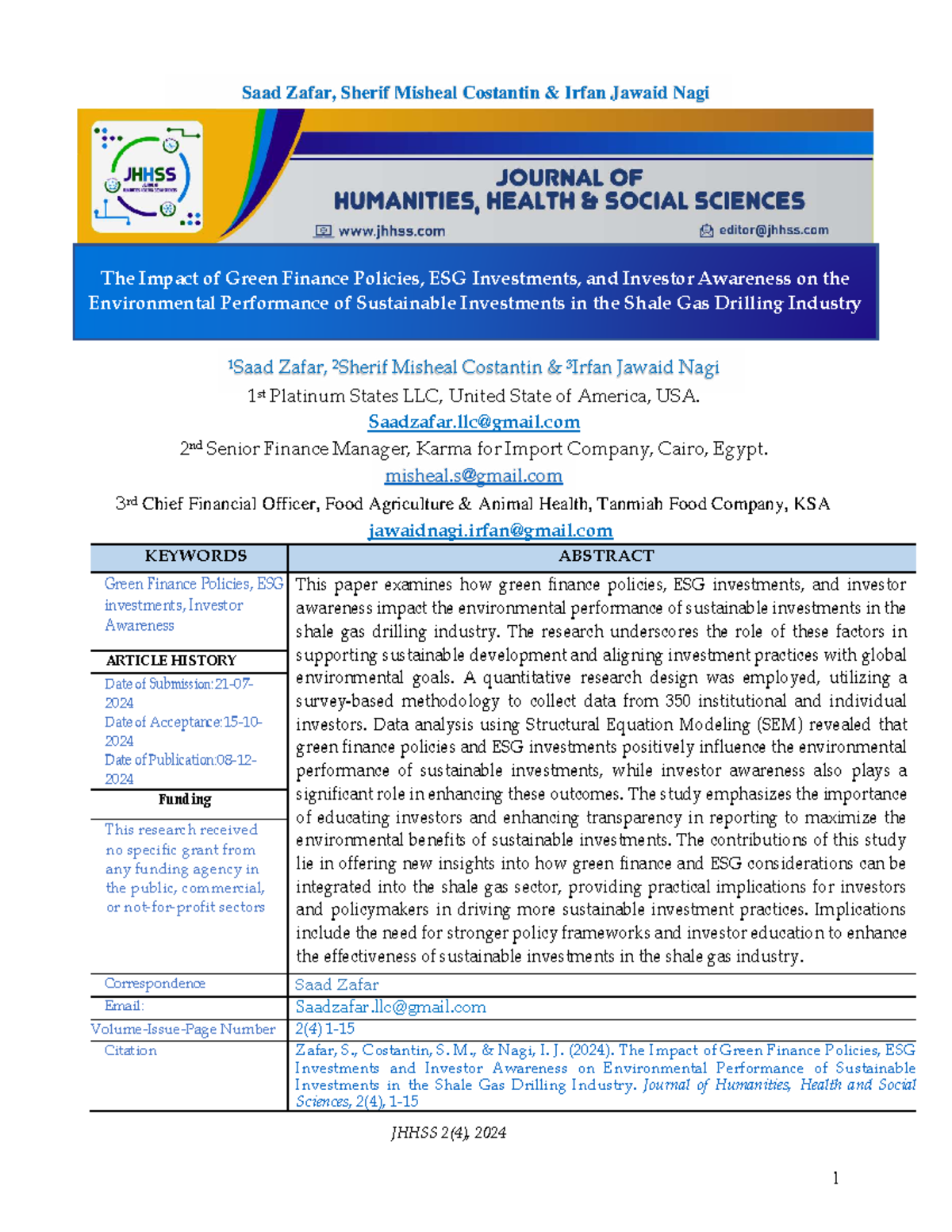 The Impact of Green Finance Policies and ESG Investments on ...