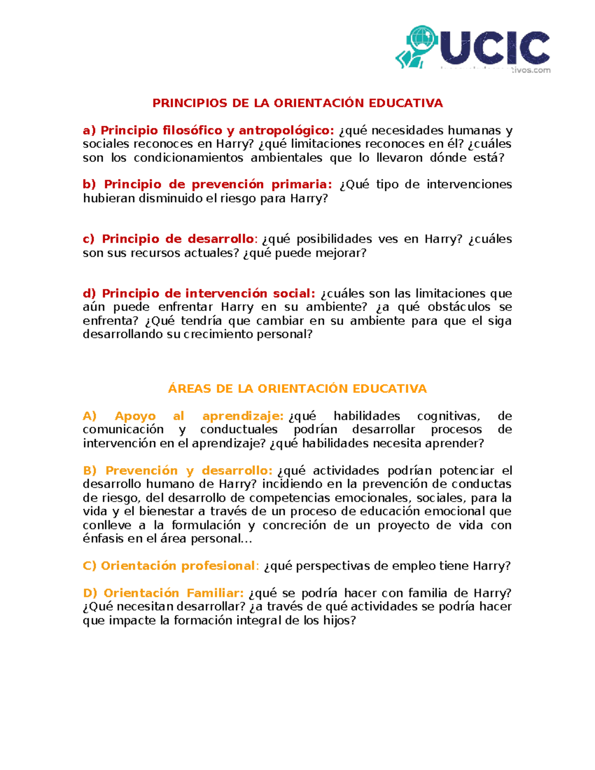 Caso Práctico 1: Principios de Orientación Educativa y Su Aplicación ...