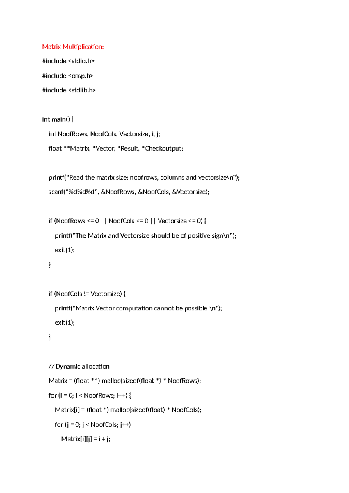 HPC CODE: Matrix Multiplication and Parallel Computation Techniques ...