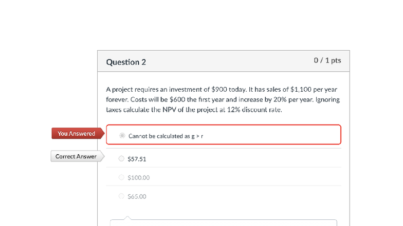 FINC2012 Revision: NPV Calculations and Project Analysis Insights - Studocu