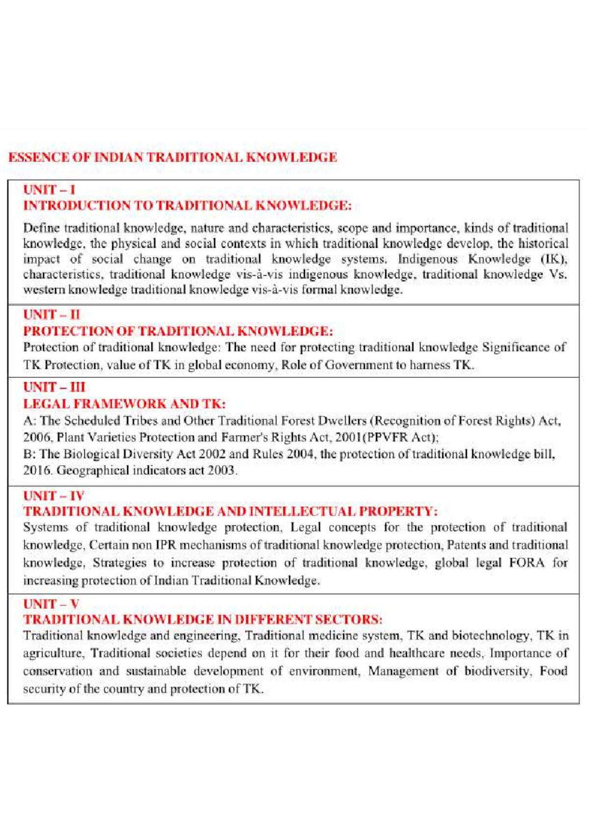 Traditional Knowledge of India - ESSENCE OF INDIAN TRADITIONAL ...