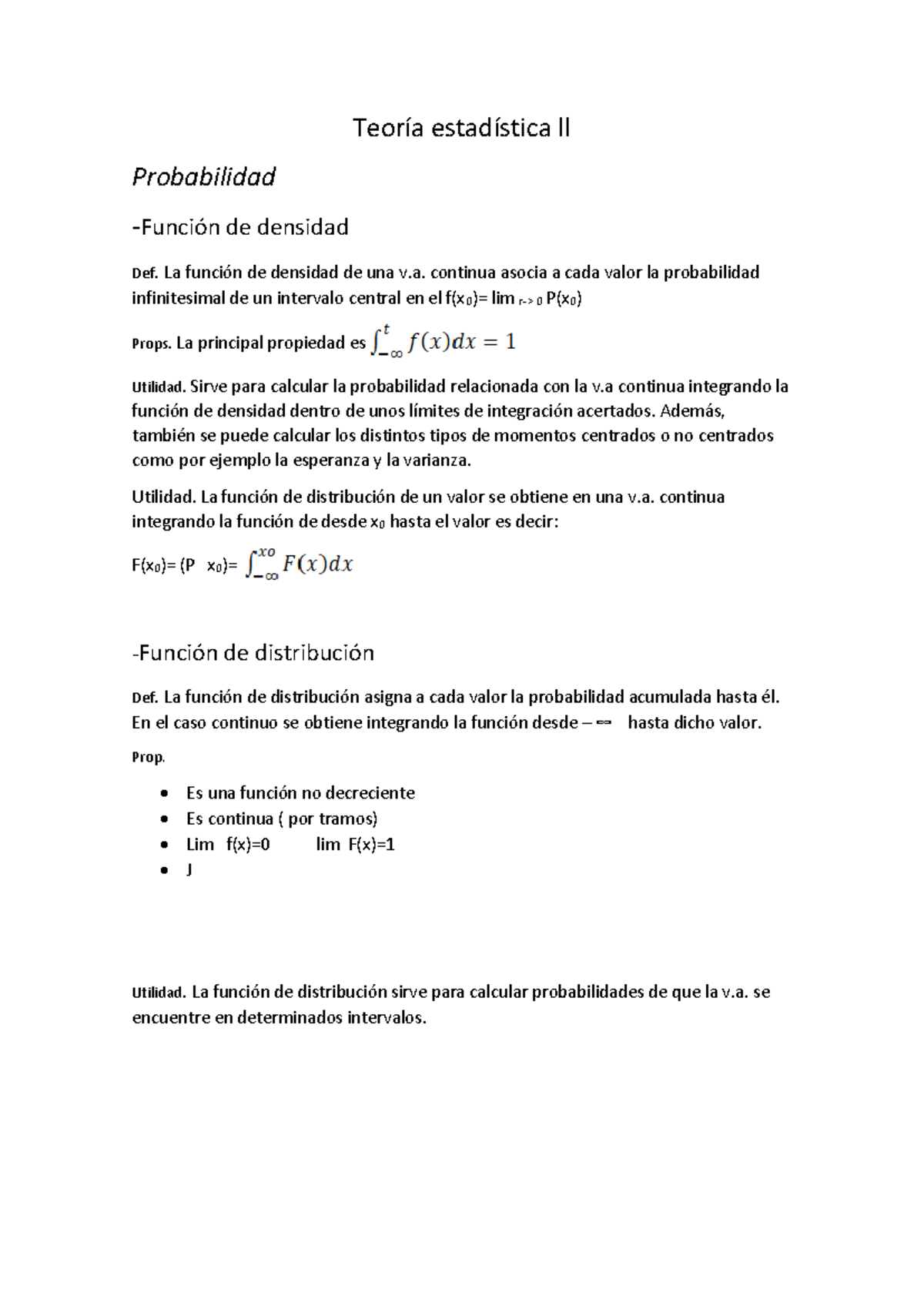 Teoría estadística ll - Warning: TT: undefined function: 32 Warning: TT ...