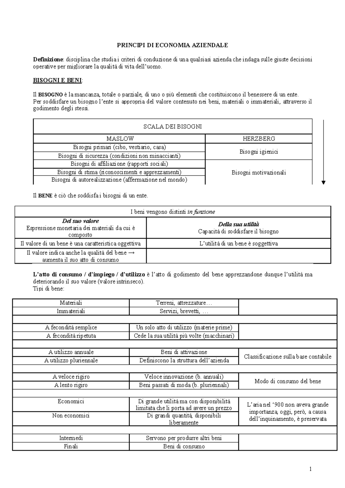 Economia Aziendale - Riassunto Completo dei Principi Fondamentali - Document Preview