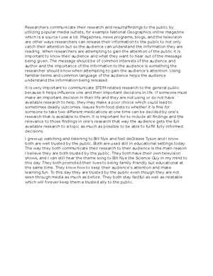 Mod 5 - Discussion - 5-2 Assignment: Drawing a Conclusion Chanda ...