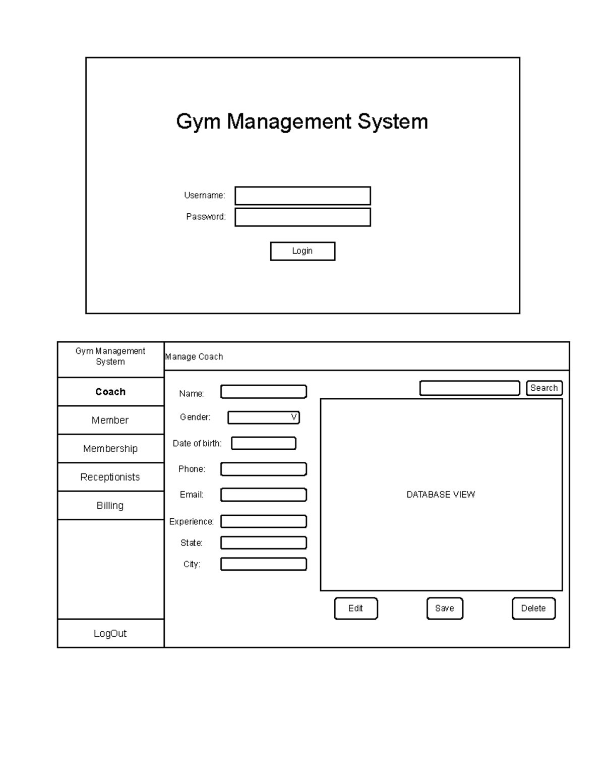 Use Case Diagram for Gym and Hotel Management System - Studocu