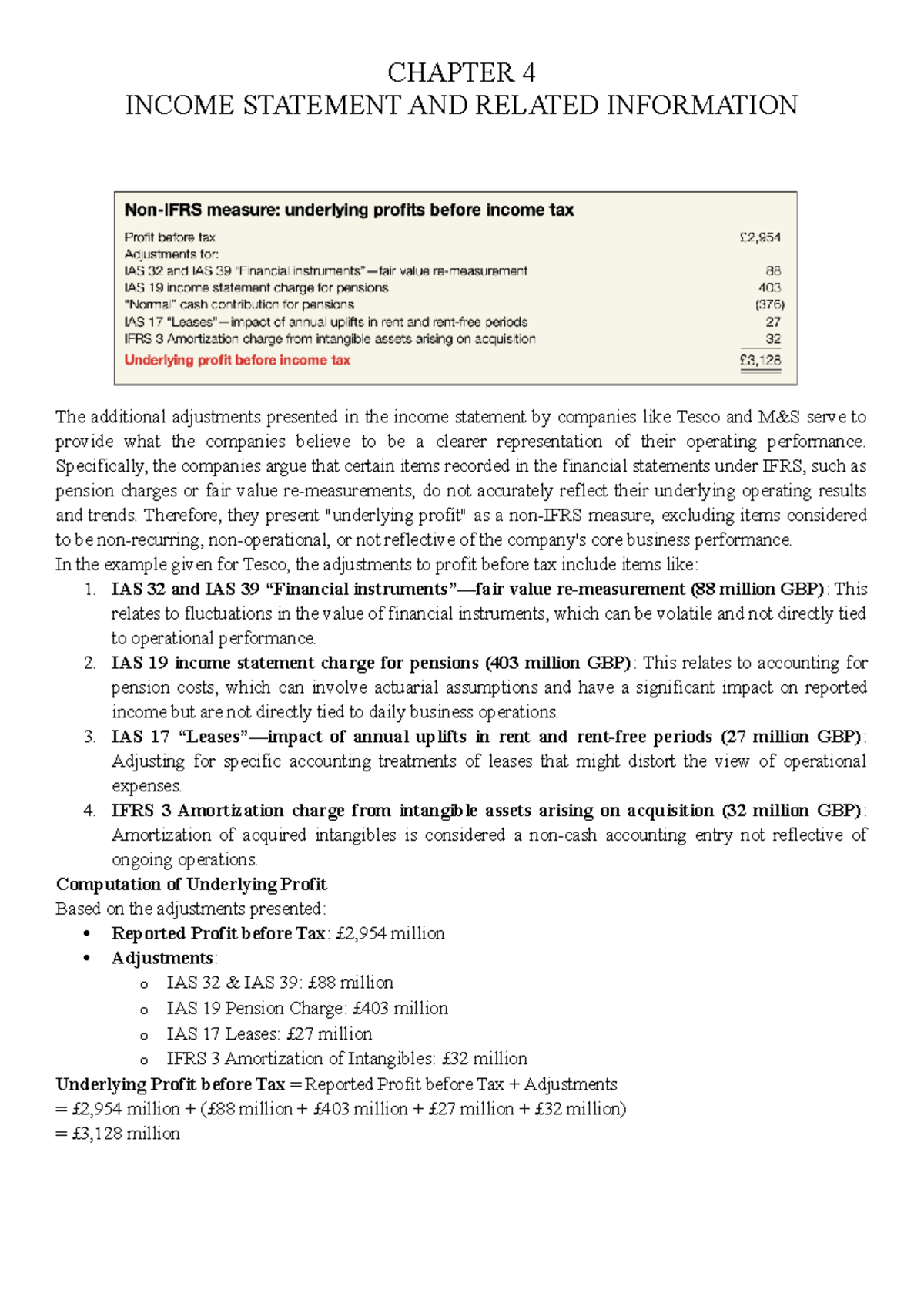 Chapter 4 - lecture notes - CHAPTER 4 INCOME STATEMENT AND RELATED ...
