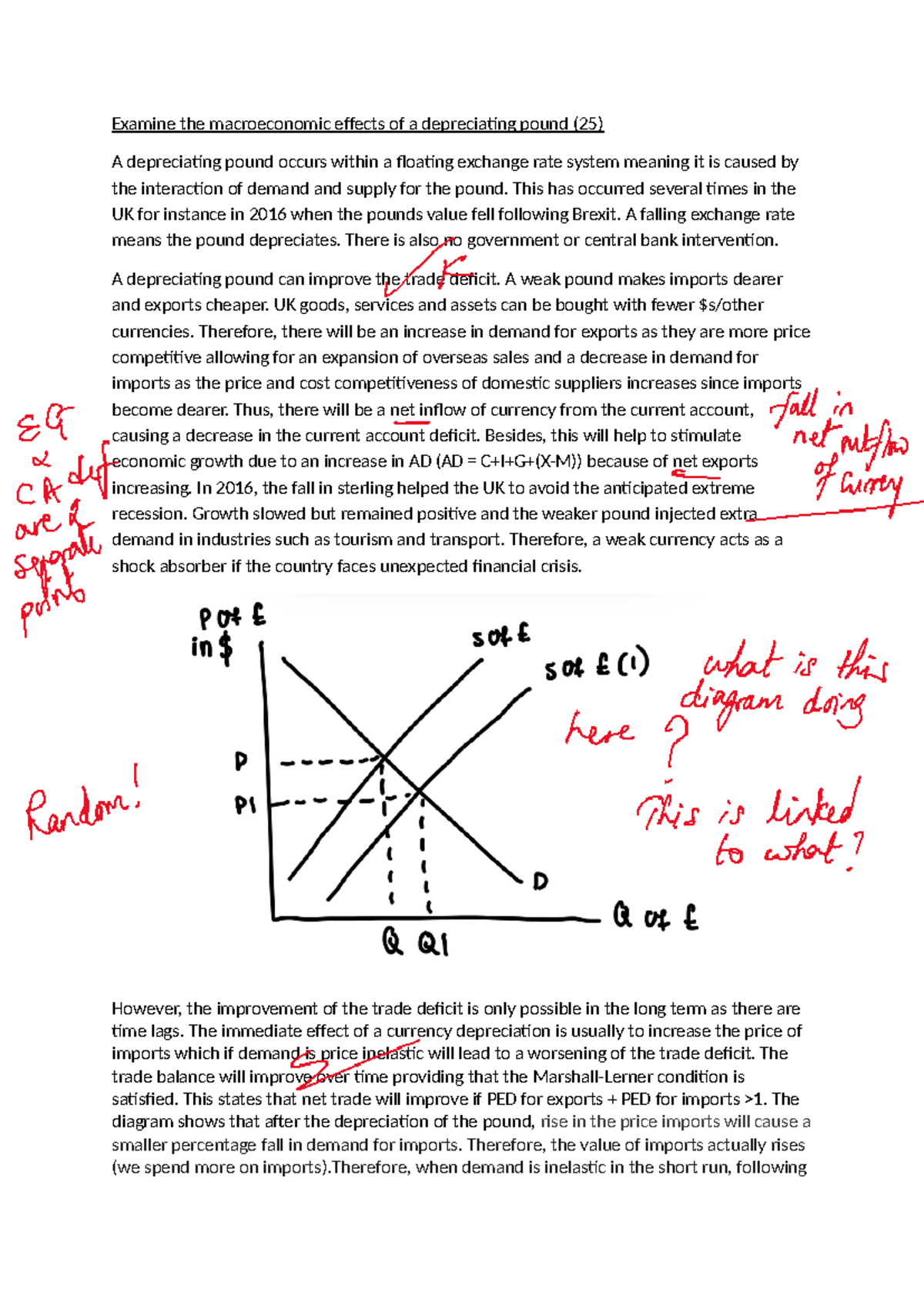 Macroeconomic Effects of Pound Depreciation - Econ 101 Final Exam - Studocu