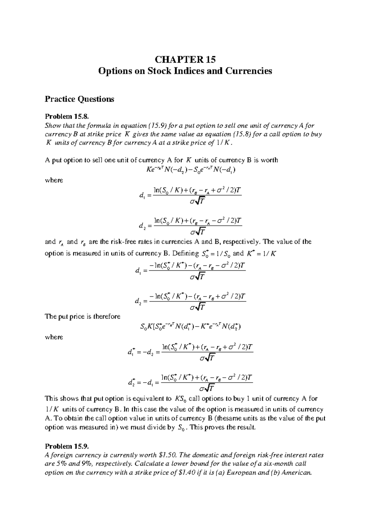 Problem Solutions Fundamentals of Futures and Options Markets 7e by ...