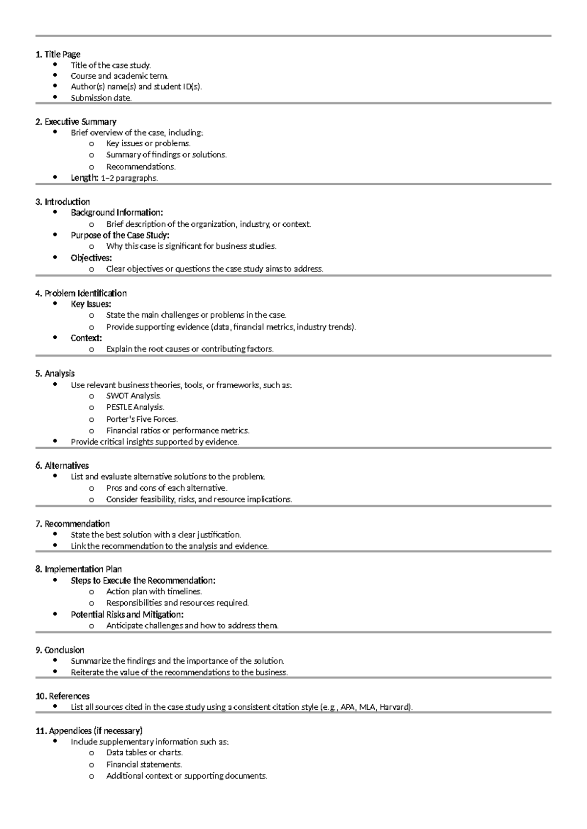 Case Study Format Guidelines for Business Studies (BCS101) - Studocu