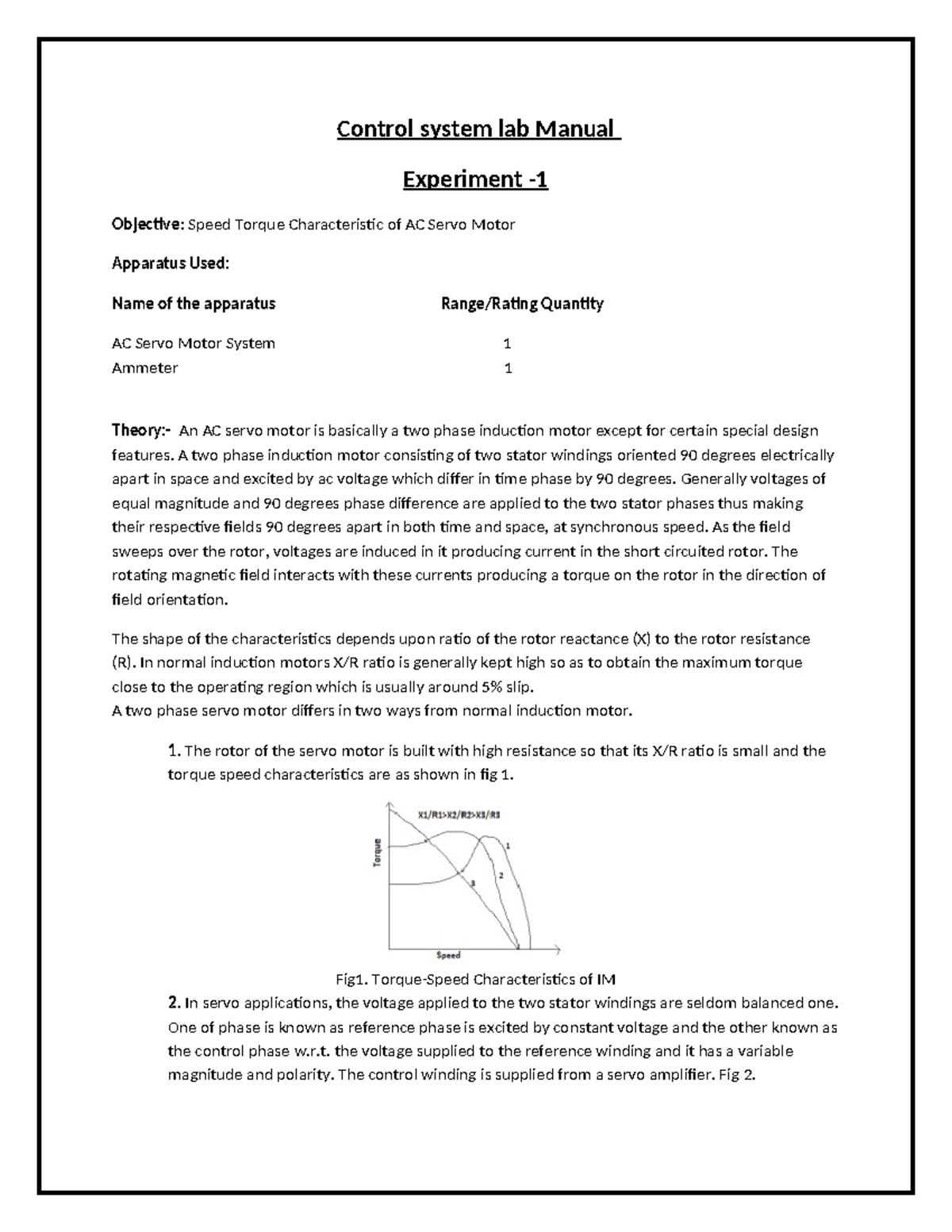Control system lab manual - Control system lab Manual Experiment ...