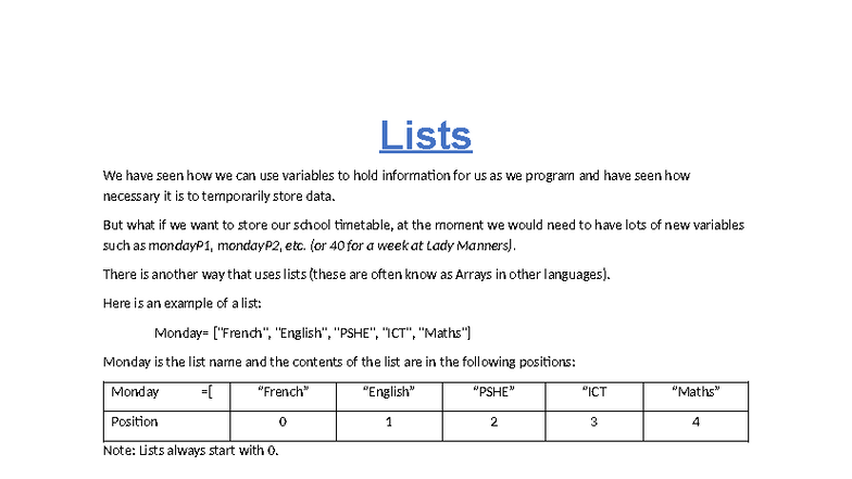 Data Rep HW4: Understanding Lists in Python Programming - Studocu