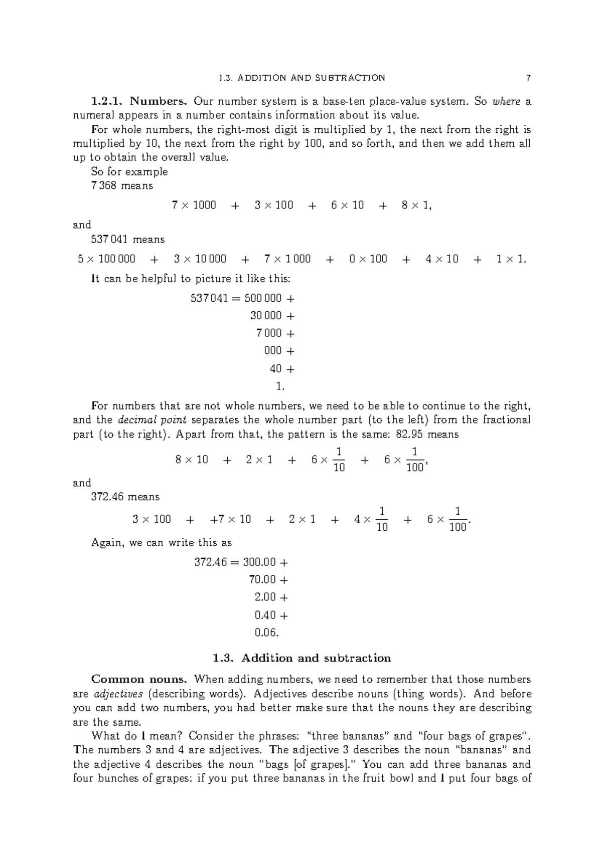 MATH140-W1L1: Week 1 Lecture Notes on Addition & Subtraction - Studocu