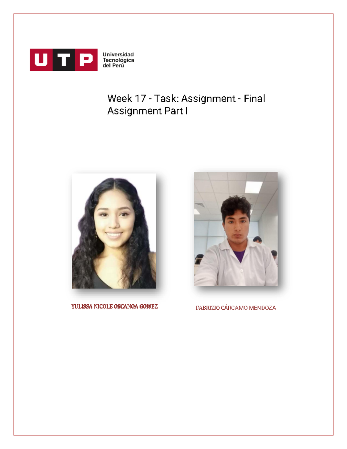 Week 17 Task: Final Assignment Part I - Tarea Inglés - Studocu
