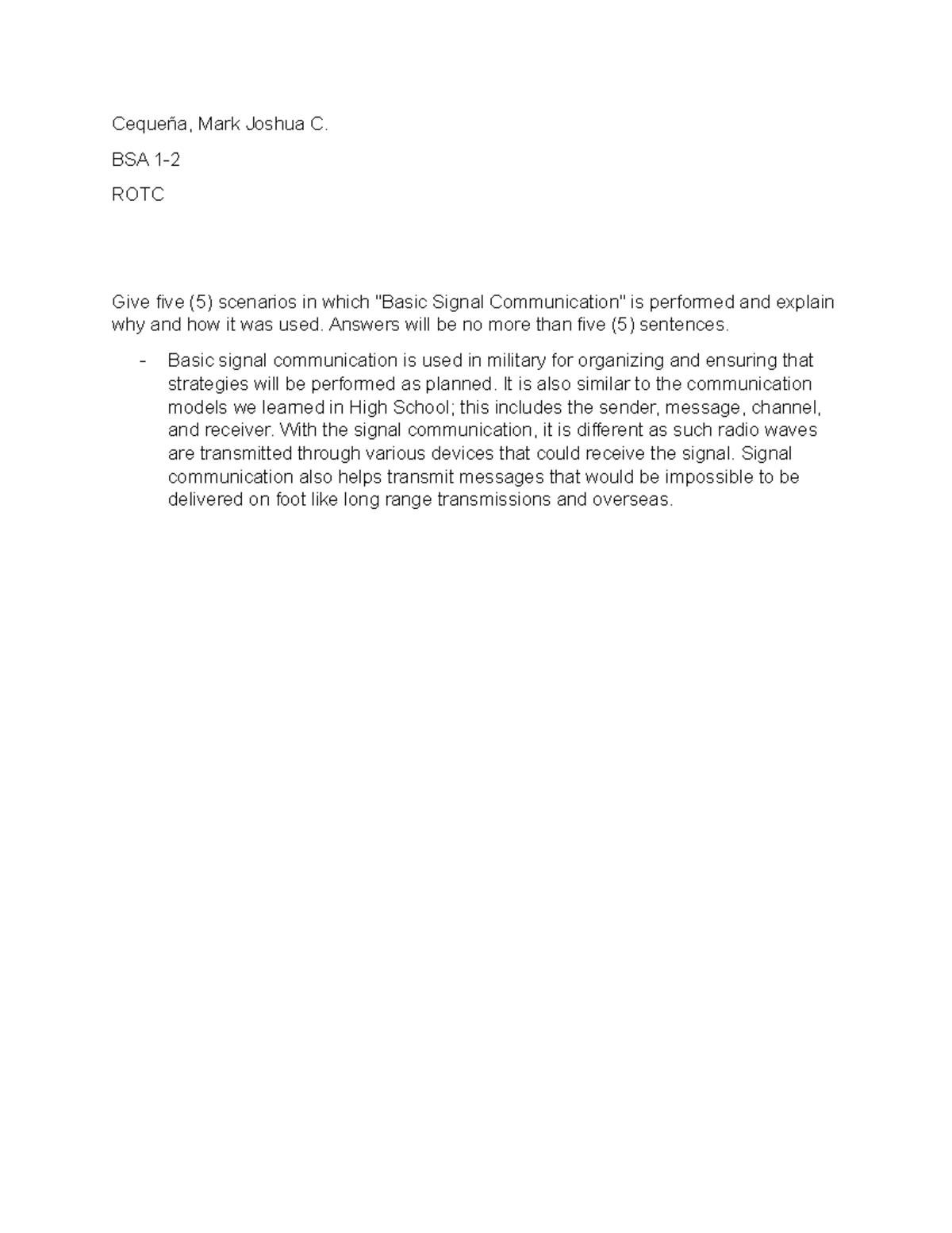 ROTC BSC - ROTC - Basic Signal Communication - Reserve Officers ...